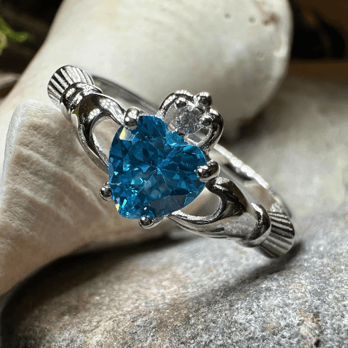 Topaz Claddagh Ring - 4