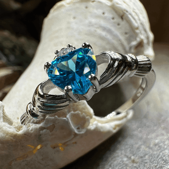 Topaz Claddagh Ring - 4