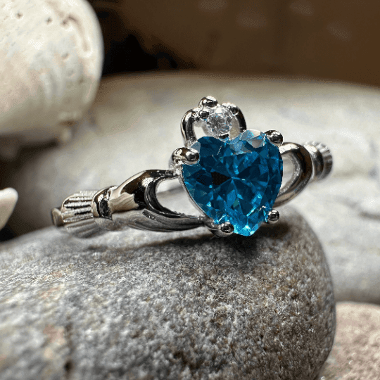 Topaz Claddagh Ring - 4