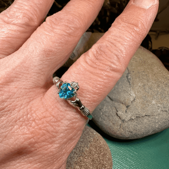 Topaz Claddagh Ring - 4