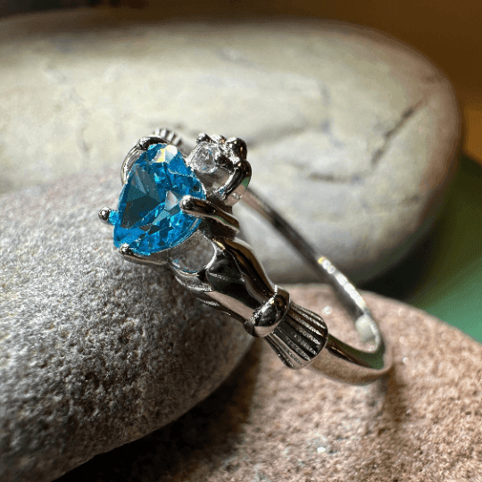 Topaz Claddagh Ring - 4