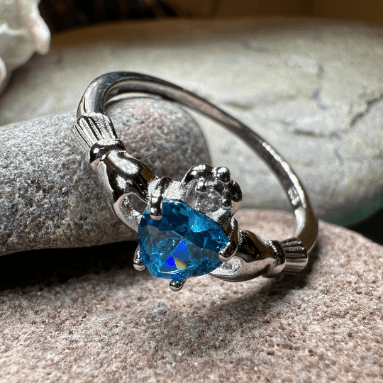 Topaz Claddagh Ring - 4