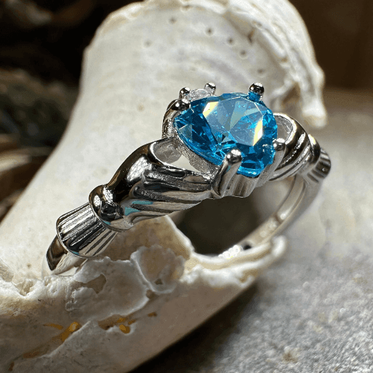 Topaz Claddagh Ring - 4