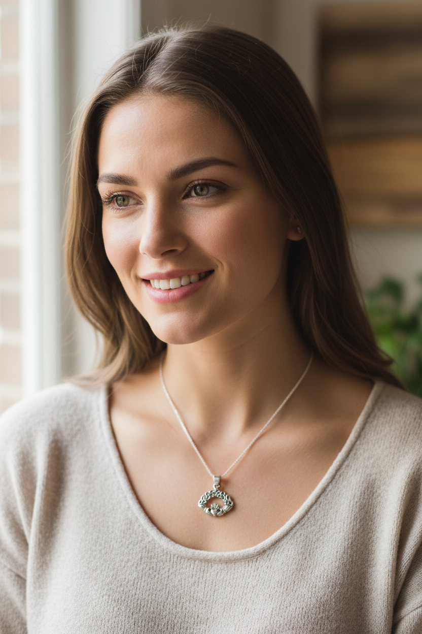 Claddagh Trinity Knot Necklace