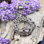 Claddagh Trinity Knot Necklace - 18