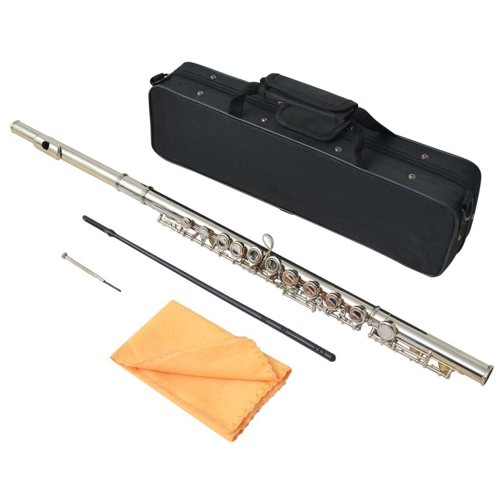 Silver Flute with Soft Case 16 Holes