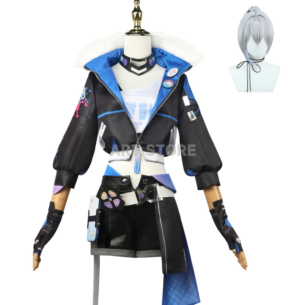 Silver Wolf Cosplay Game Honkai Star Rail Costume Carnival Uniform Wig Anime Halloween Party Costumes for Women Game Full Set