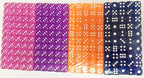 Single-color acrylic rounded transparent 6-sided dice set (10 x D6 dice) + white dots