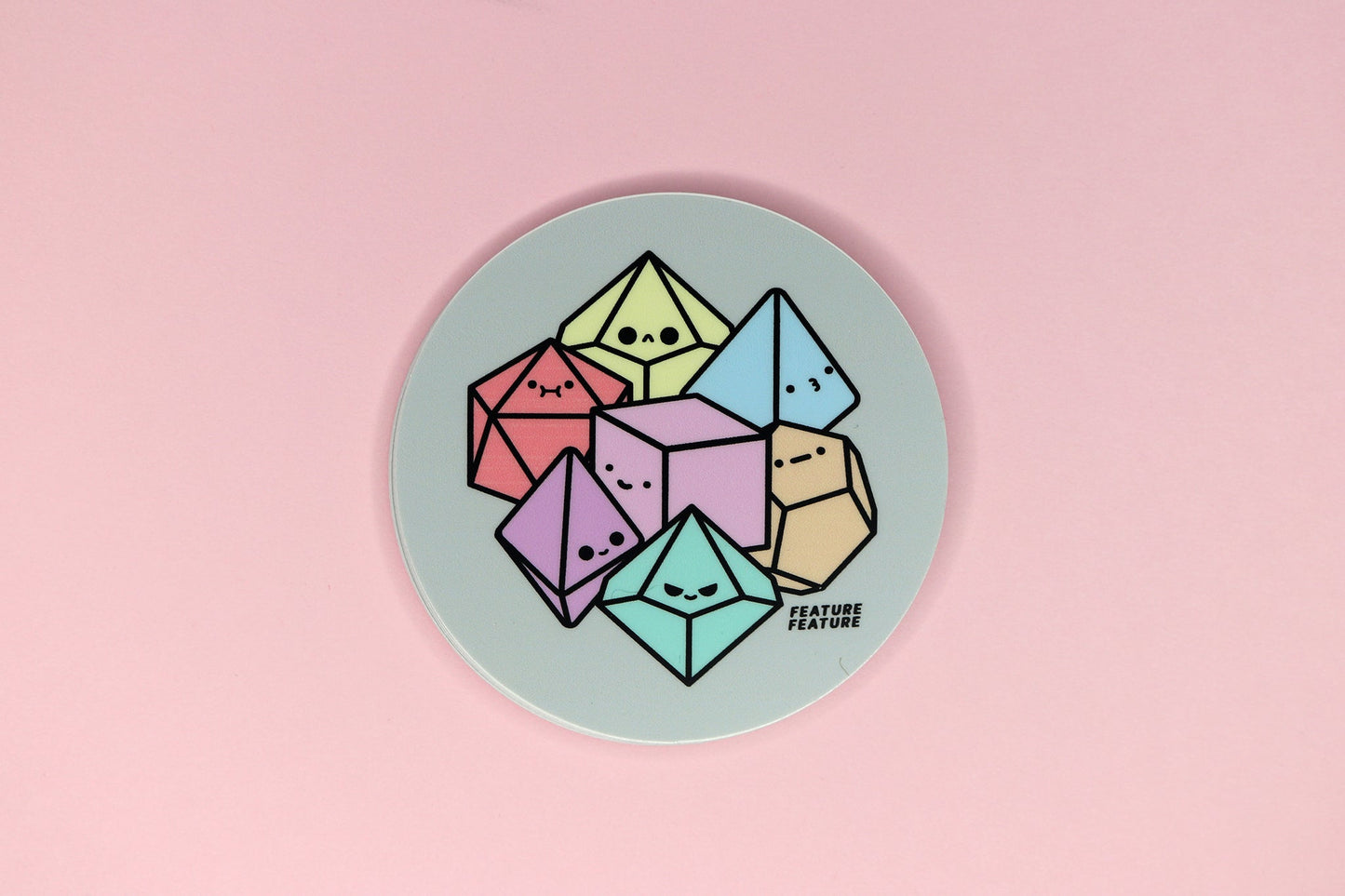 Pastel Tiny Dice Cluster Sticker