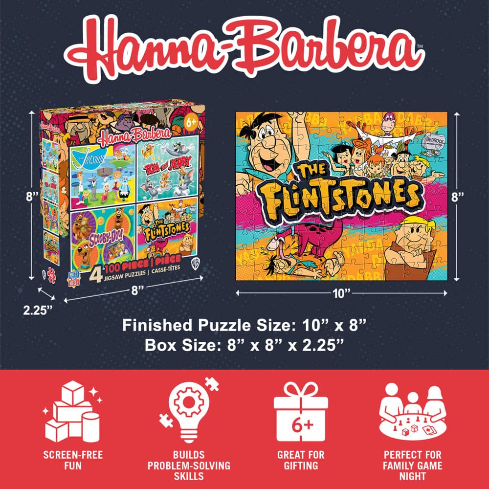 Hanna-Barbera 100 Piece Jigsaw Puzzles 4-Pack