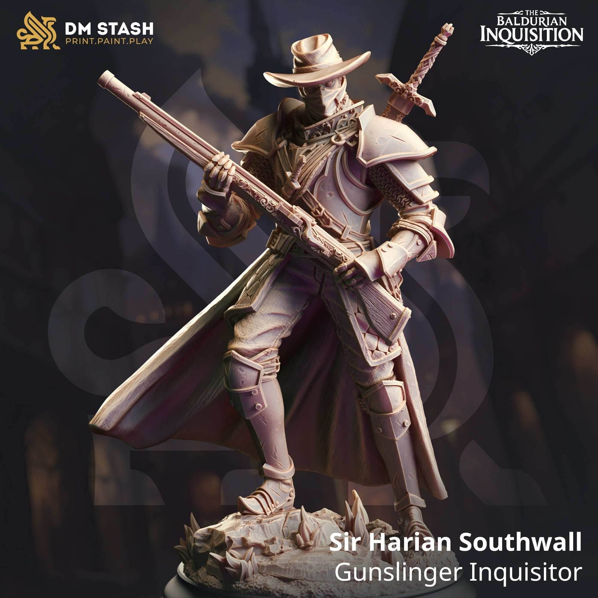 Sir Harian Southwall, Gunslinger Inquisitor (Male Human Gunslinger) - 32mm Scale