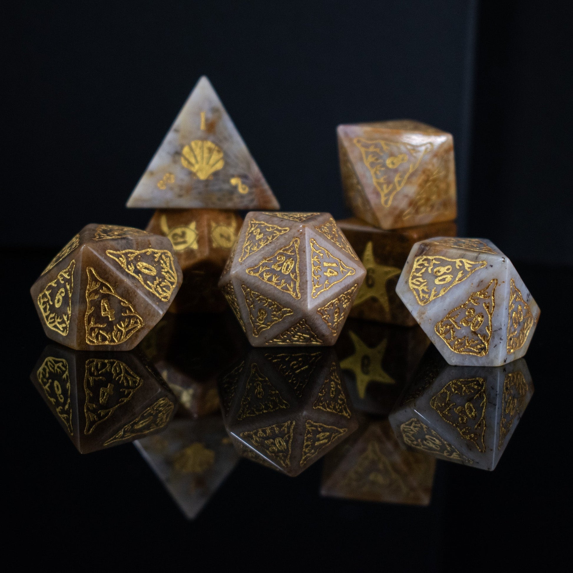 Siren's Song Fossilized Coral Dice Set