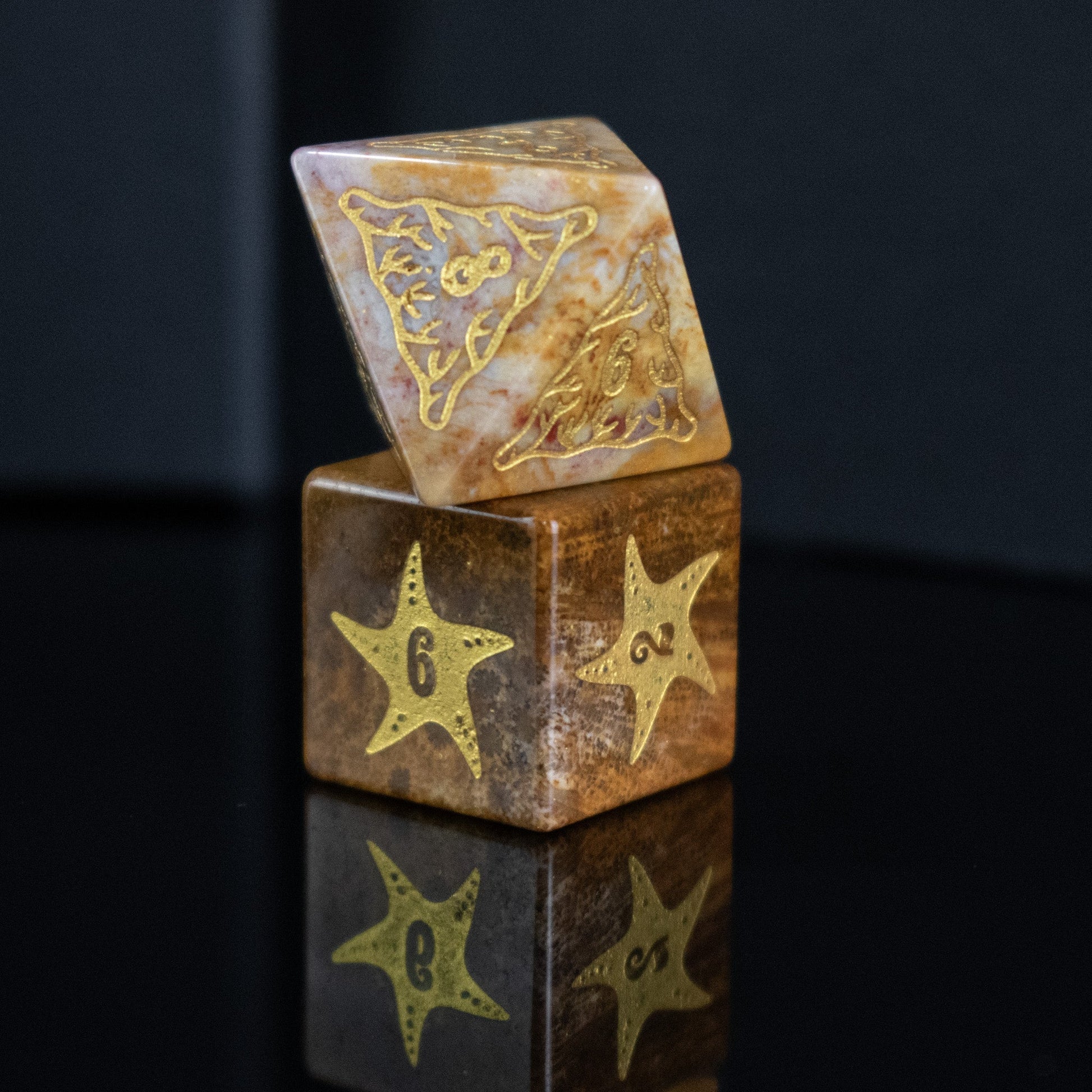 Siren's Song Fossilized Coral Dice Set