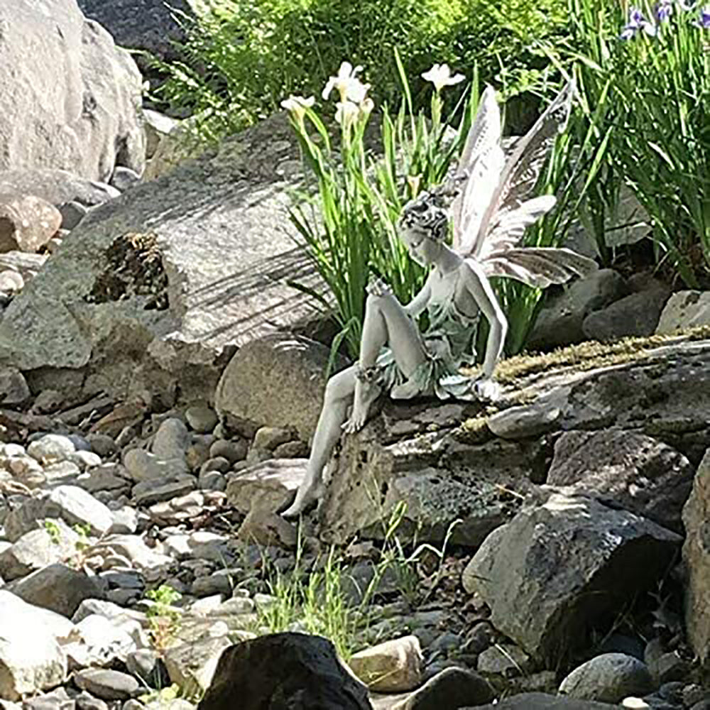 Sitting Fairy Statue for Garden