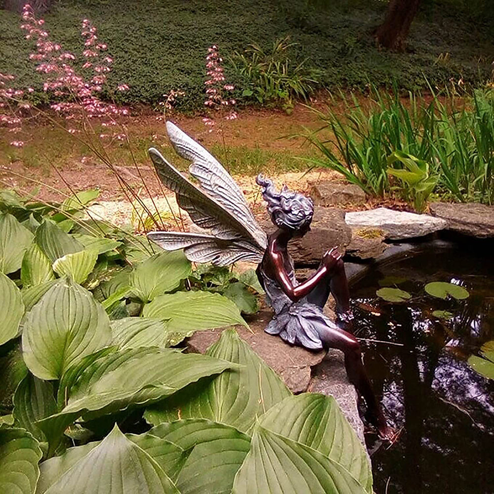 Sitting Fairy Statue for Garden