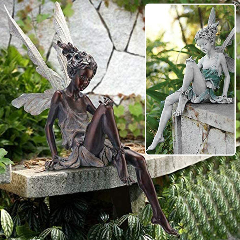 Sitting Fairy Statue for Garden