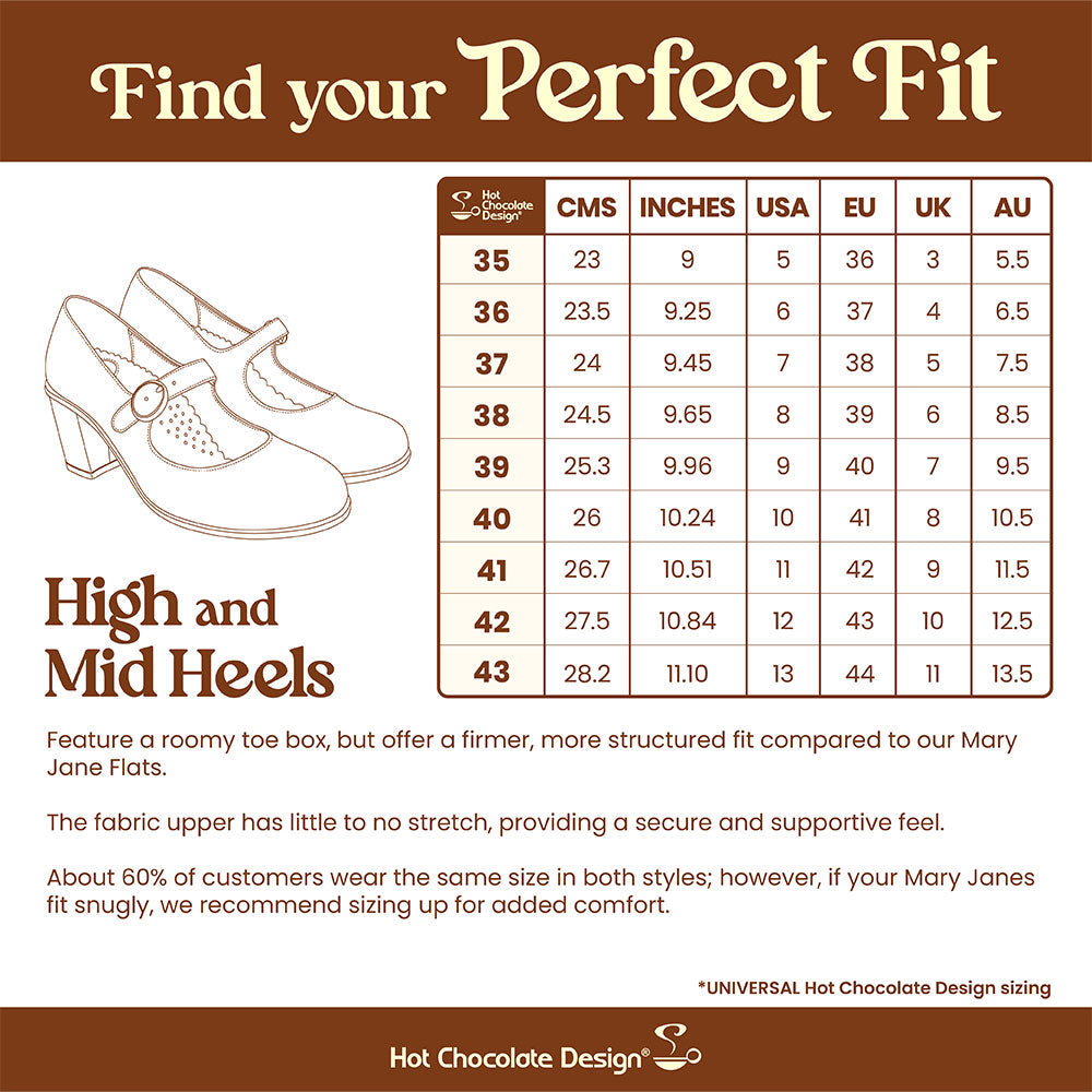 Chocolaticas® Mid Heels Spirit Board Women's Mary Jane Pump