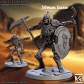 Skeletal Nephilim: Sculpt D (Four-Armed Skeleton Warrior) - With Helmet / Shield + Khopesh / Scythe
