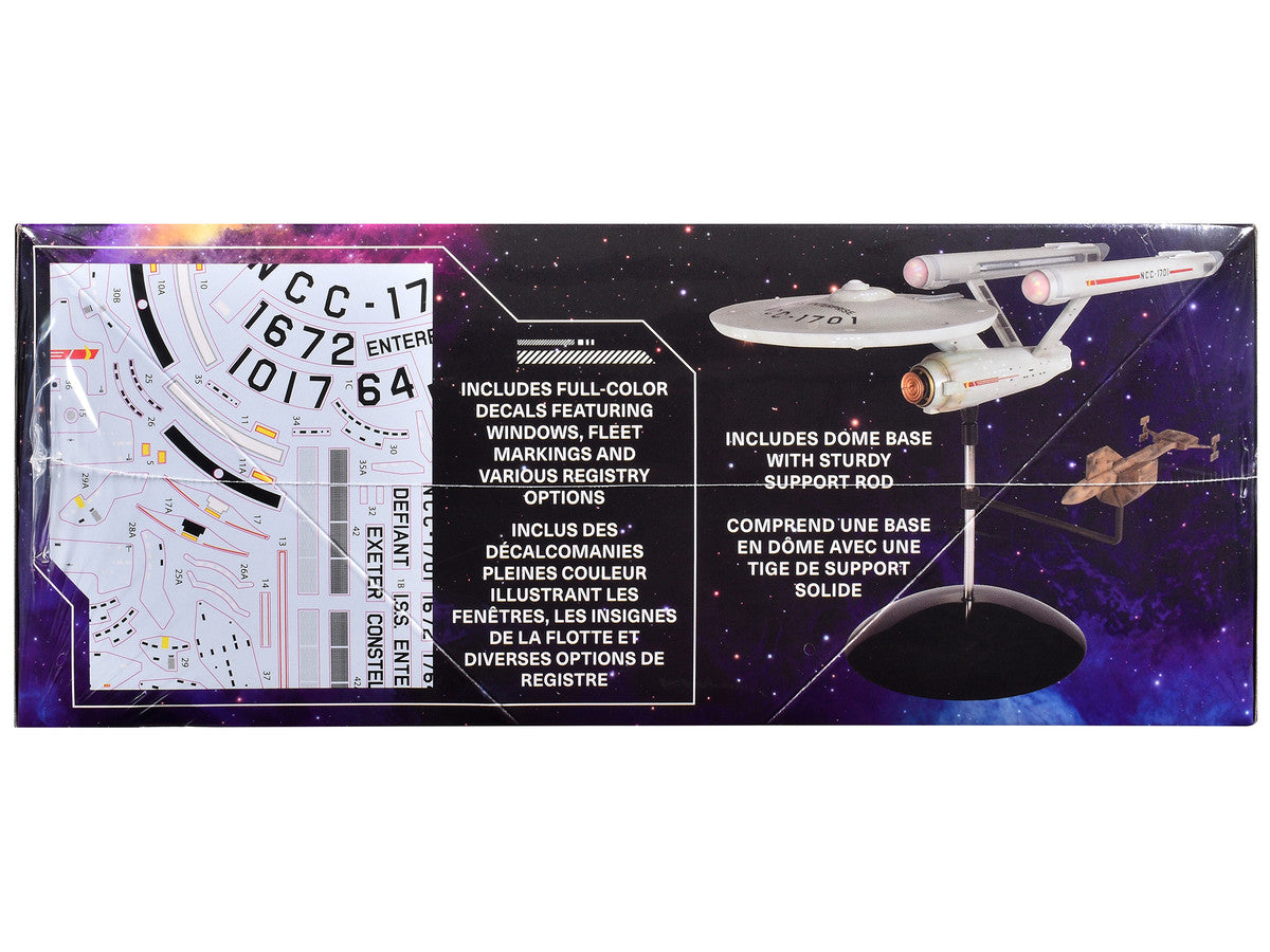 Skill 2 Model Kit U.S.S. Enterprise NCC-1701 Spaceship "Star Trek" (1966) TV Series 1/1000 Scale Model by Polar Lights