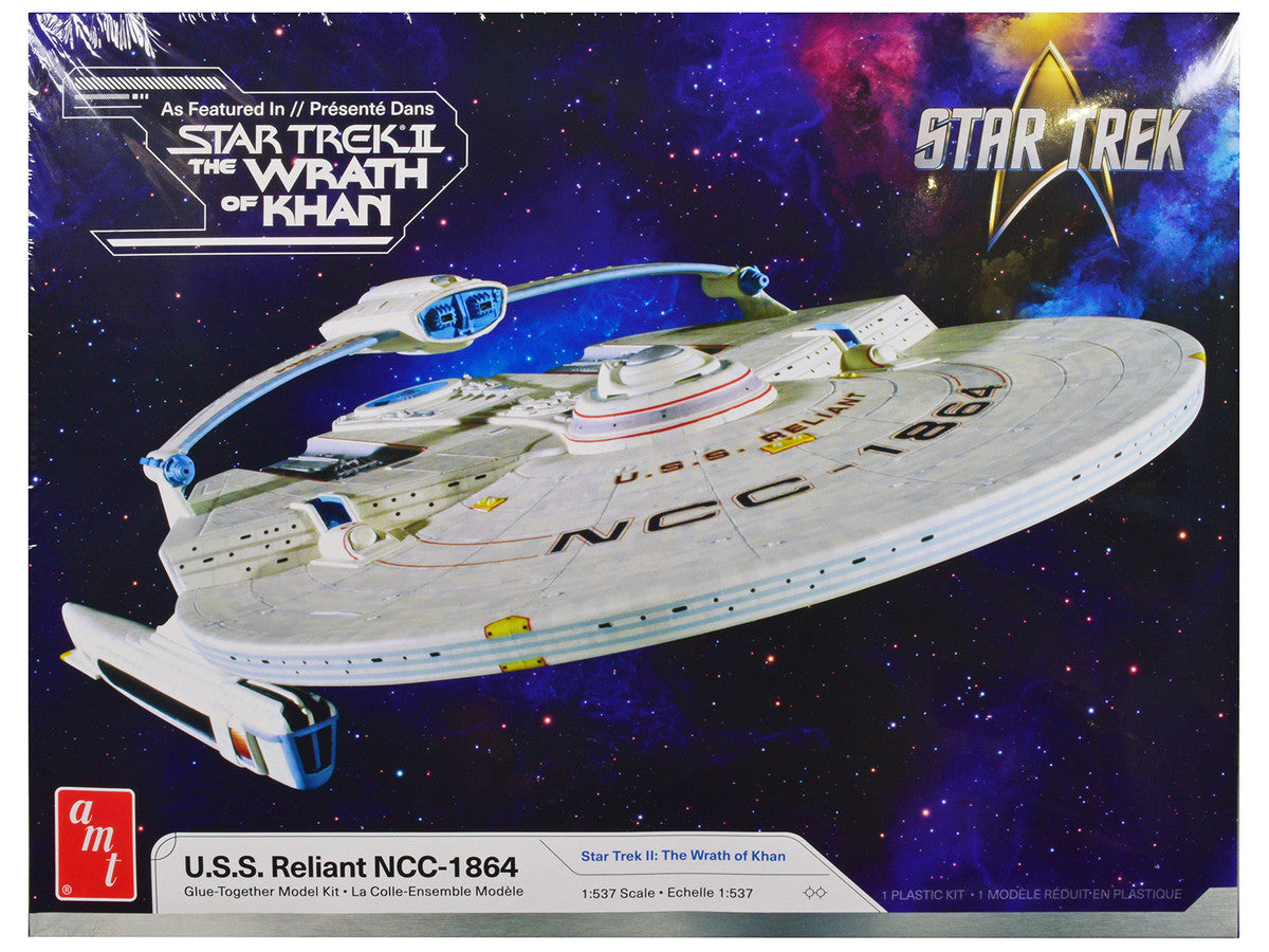 Skill 2 Model Kit U.S.S. Reliant NCC-1864 Space Craft "Star Trek II: The Wrath of Khan" (1982) Movie 1/537 Scale Model by AMT