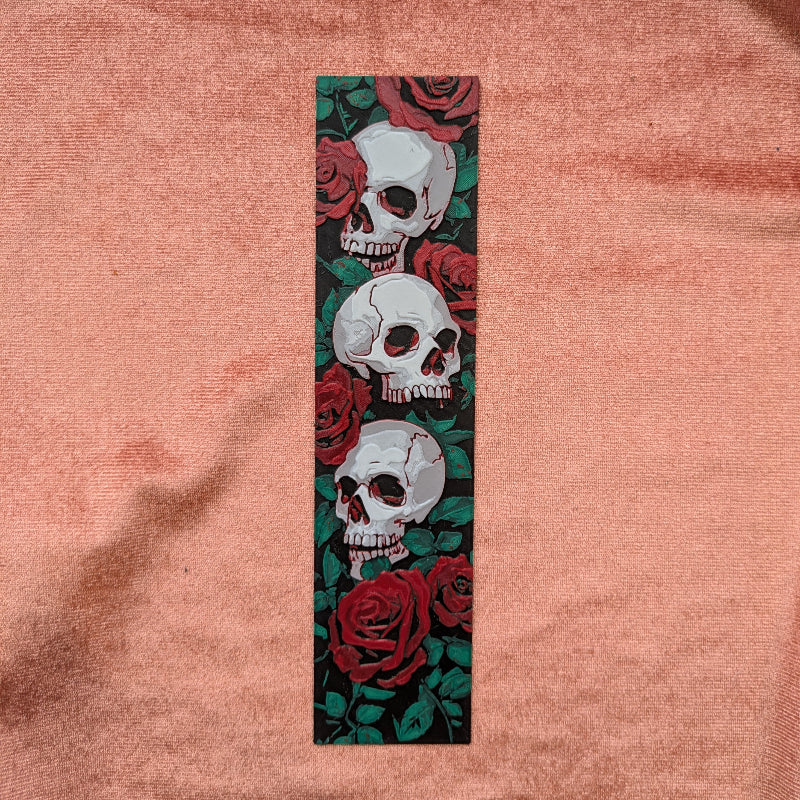 Right Skull & Rose Bookmark | Gothic Reader Gift