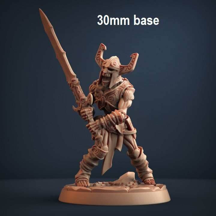 Skutagaard Draugr Skeleton Warrior: Base Sculpt D - With Helmet