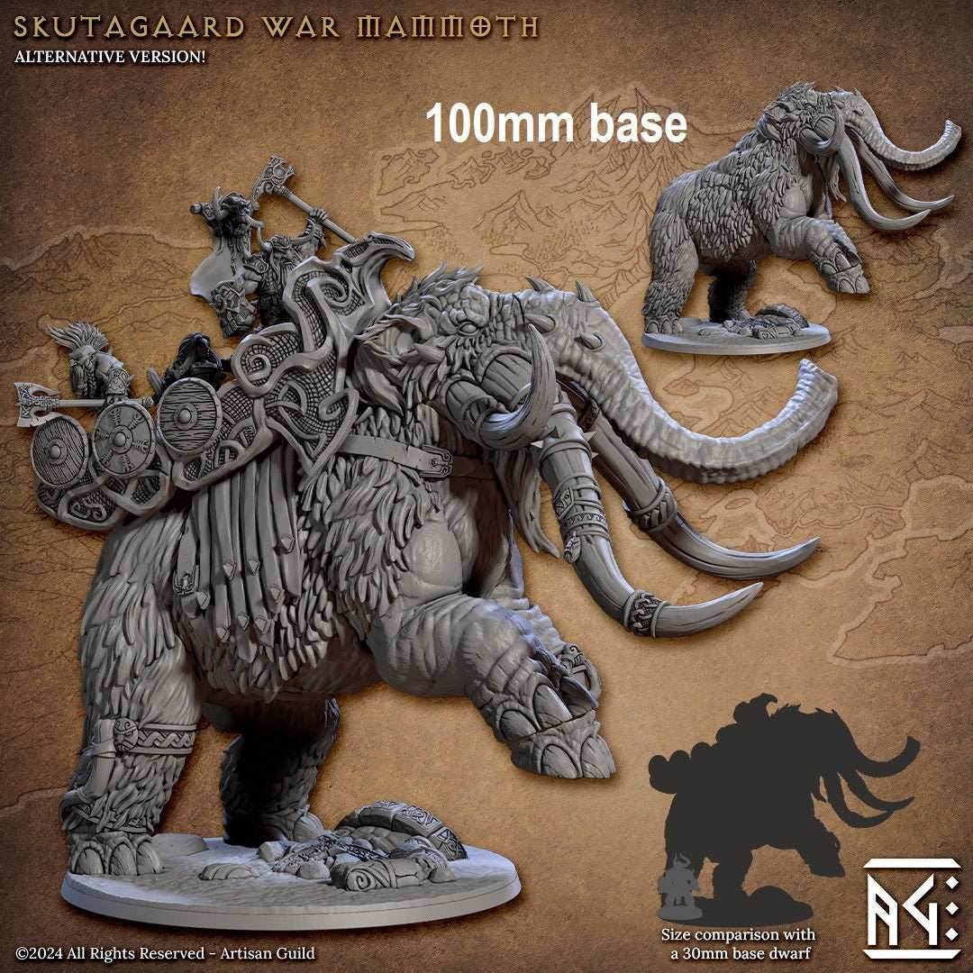 Skutagaard War Mammoth - With Platform Saddle & Tusk Cuffs