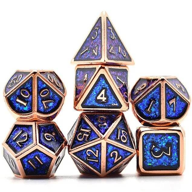 Sky Soar Dwarven Metal Plating Dice Set - 
