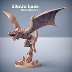 Xol'toa on Sky-Terror (Lizardfolk Warlord on Winged Dinosaur Cavalry Unit) - With Rider / A - Beak (Pictured in Rider Photo)