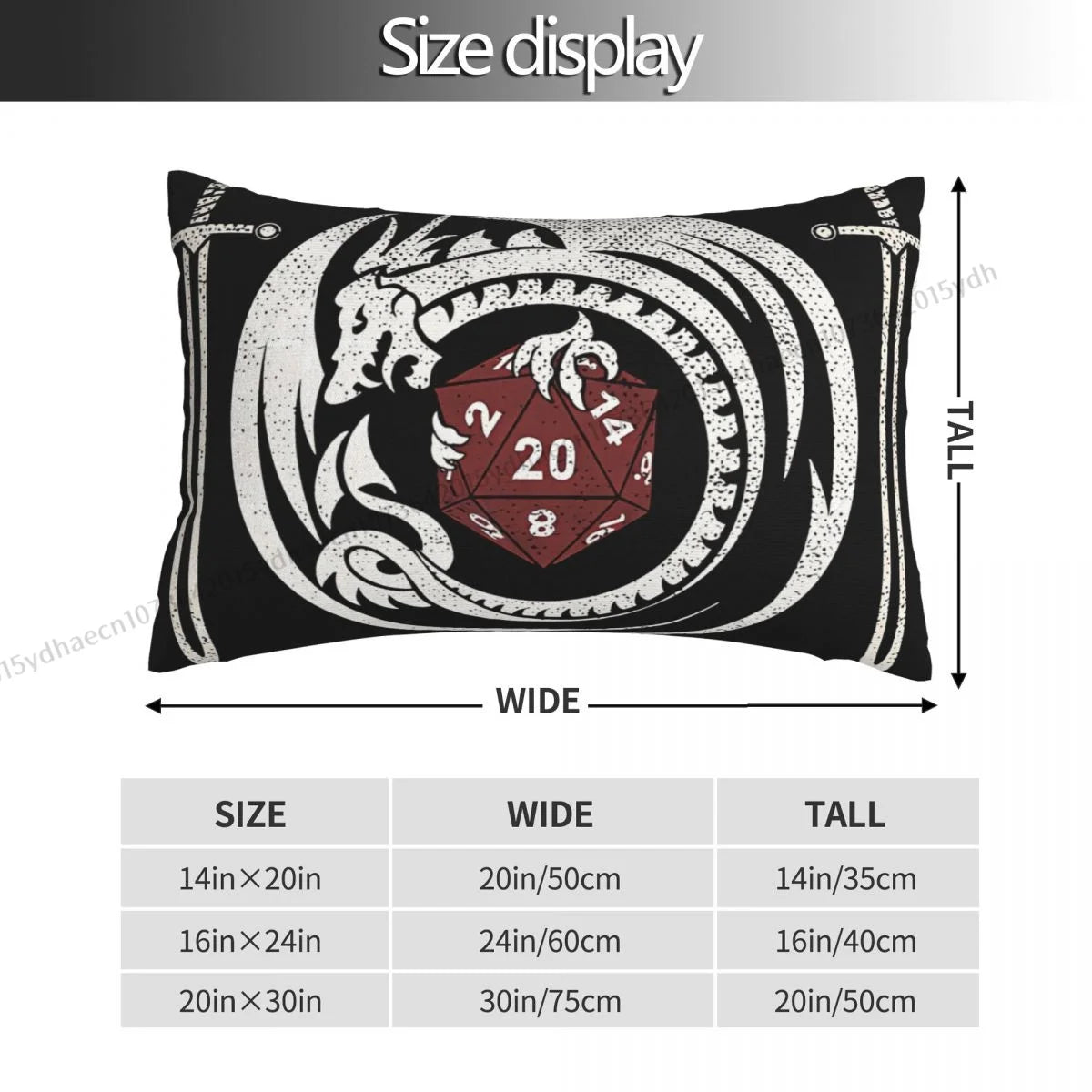 Slayers Guild Printed Pillow Case DND Game Backpack Cushions Covers Breathable Home Decor Pillowcase