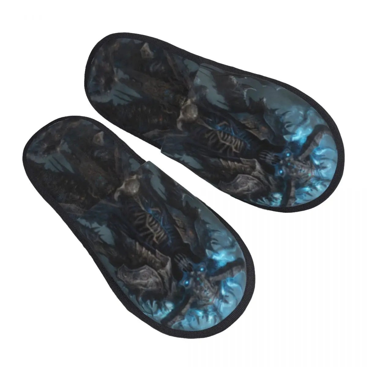 Slippers Fantasy Knight With Horns Furry Home Non-slip Shoes