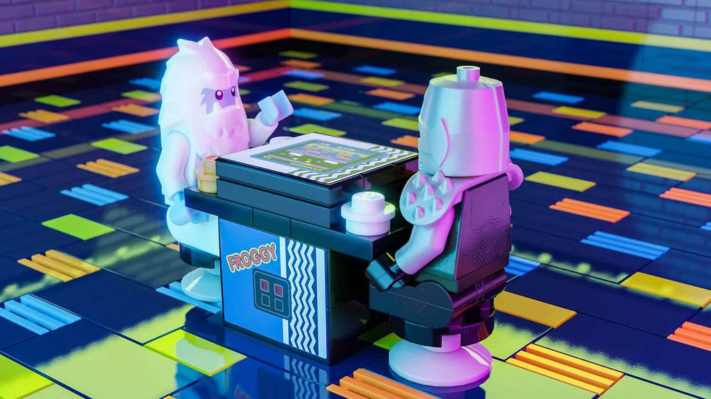 Froggy 2-Player Classic Arcade made using LEGO parts - B3 Customs - 