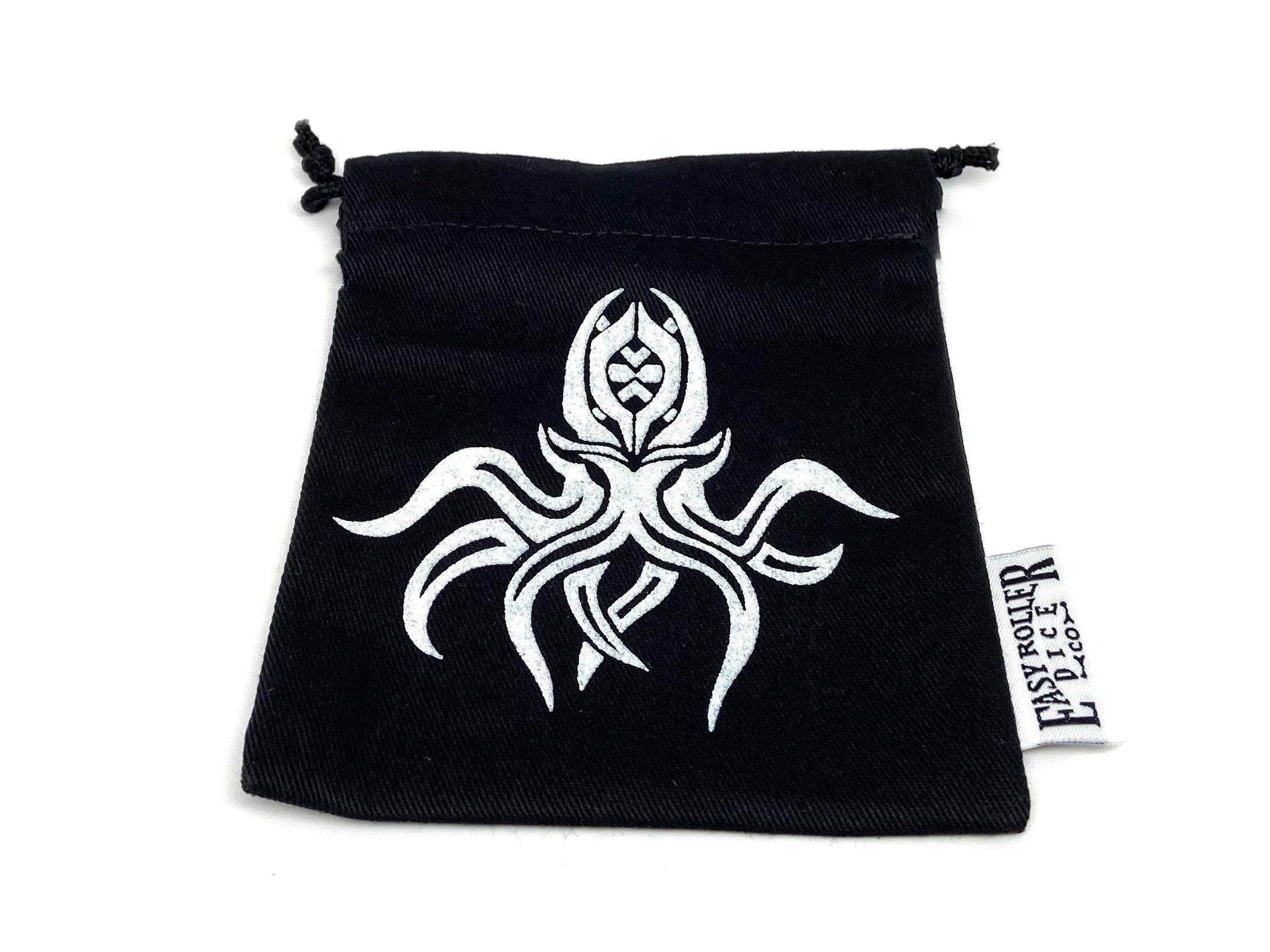 Small Cotton Twill Dice Bag - Cthulhu Design - 