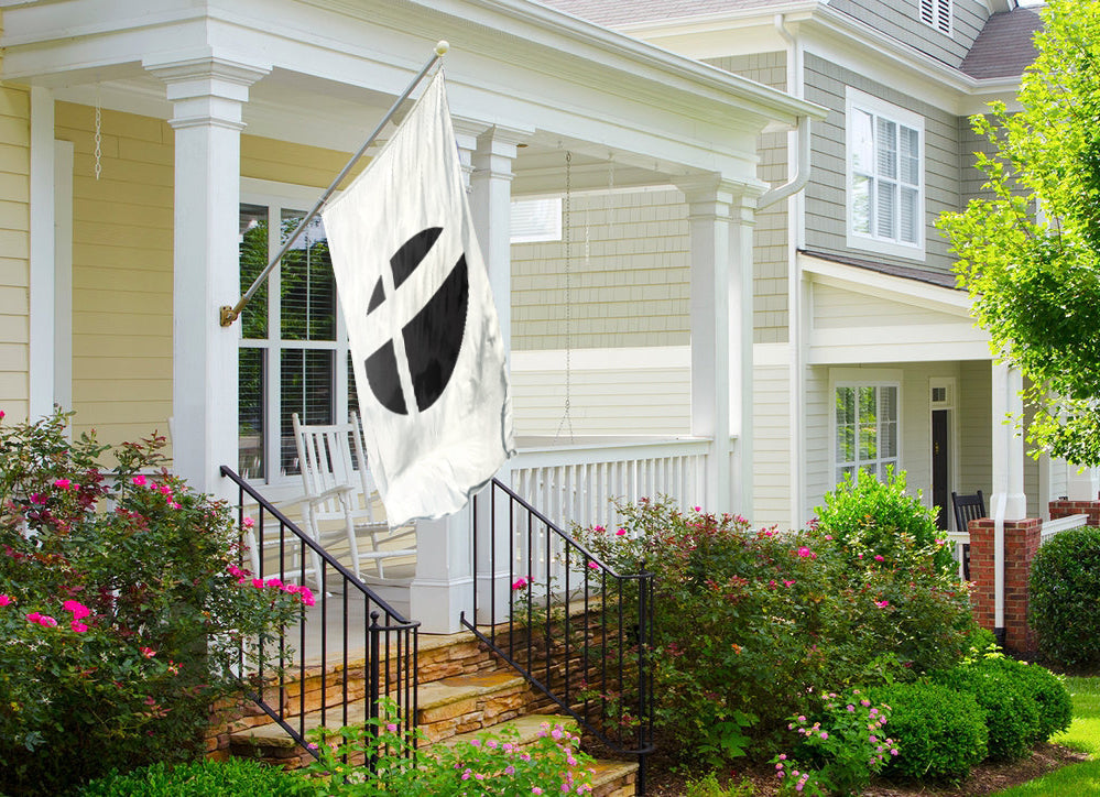 Super Smash Bros. Symbol Flag (White)