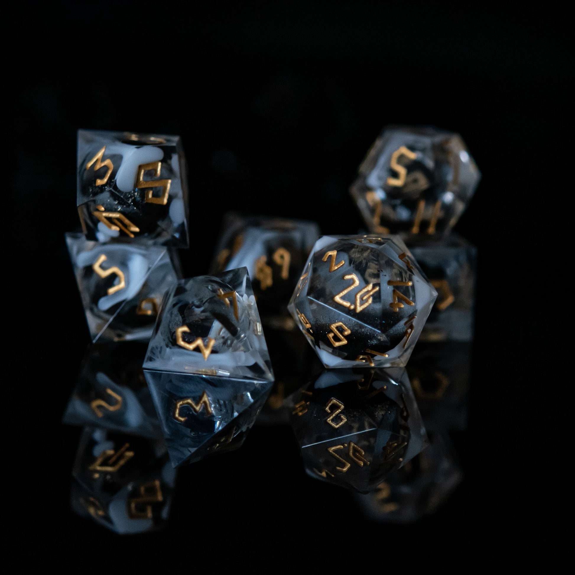 Smoke and Mirrors Liquid Core Dice Set