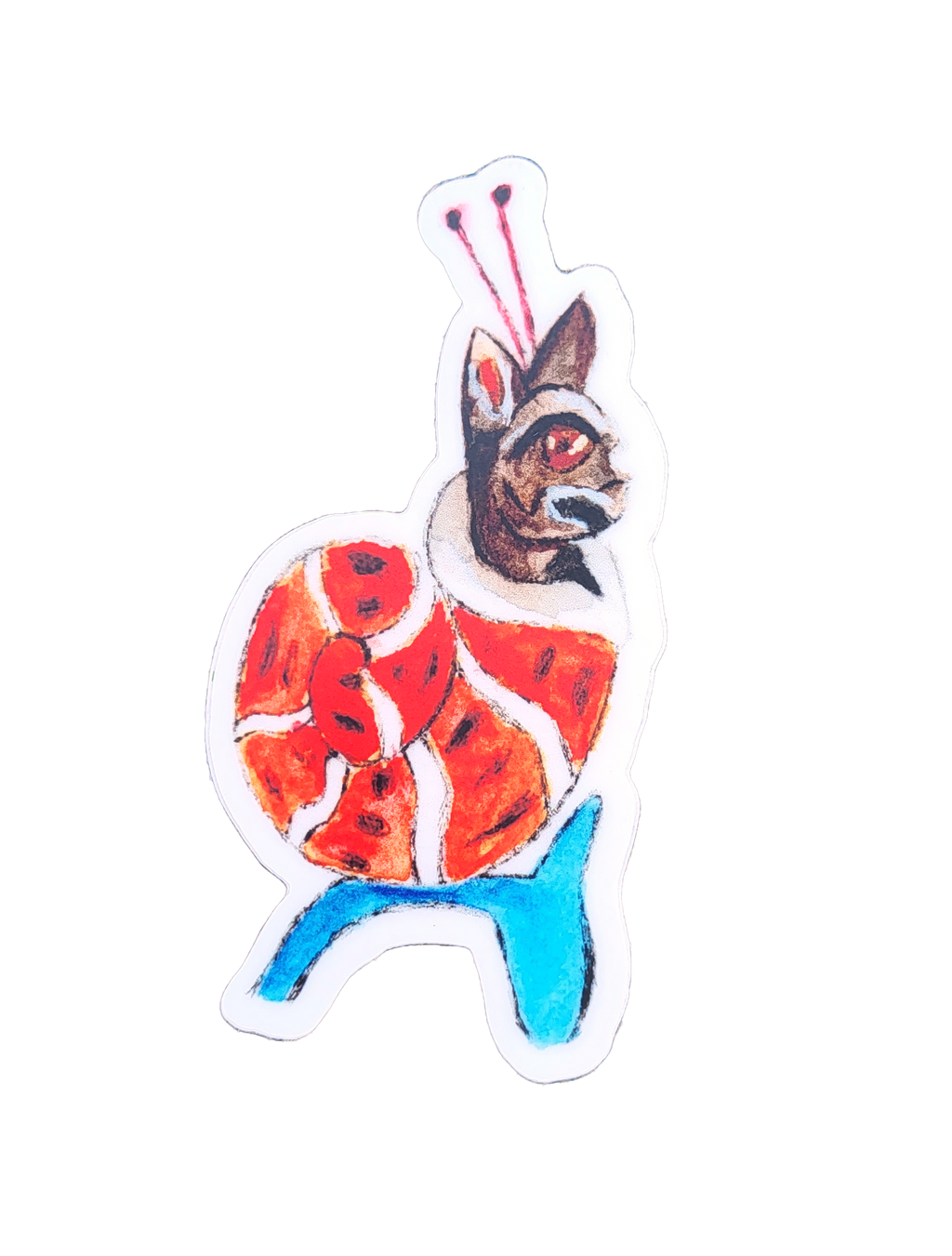 Medieval Snail Cat Sticker