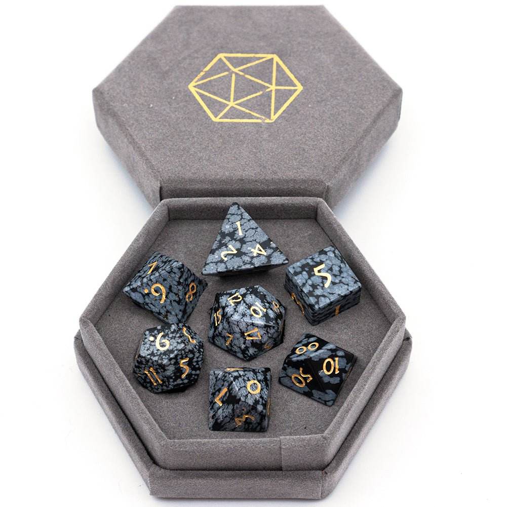 Snowflake Gemstone Dice Set - 