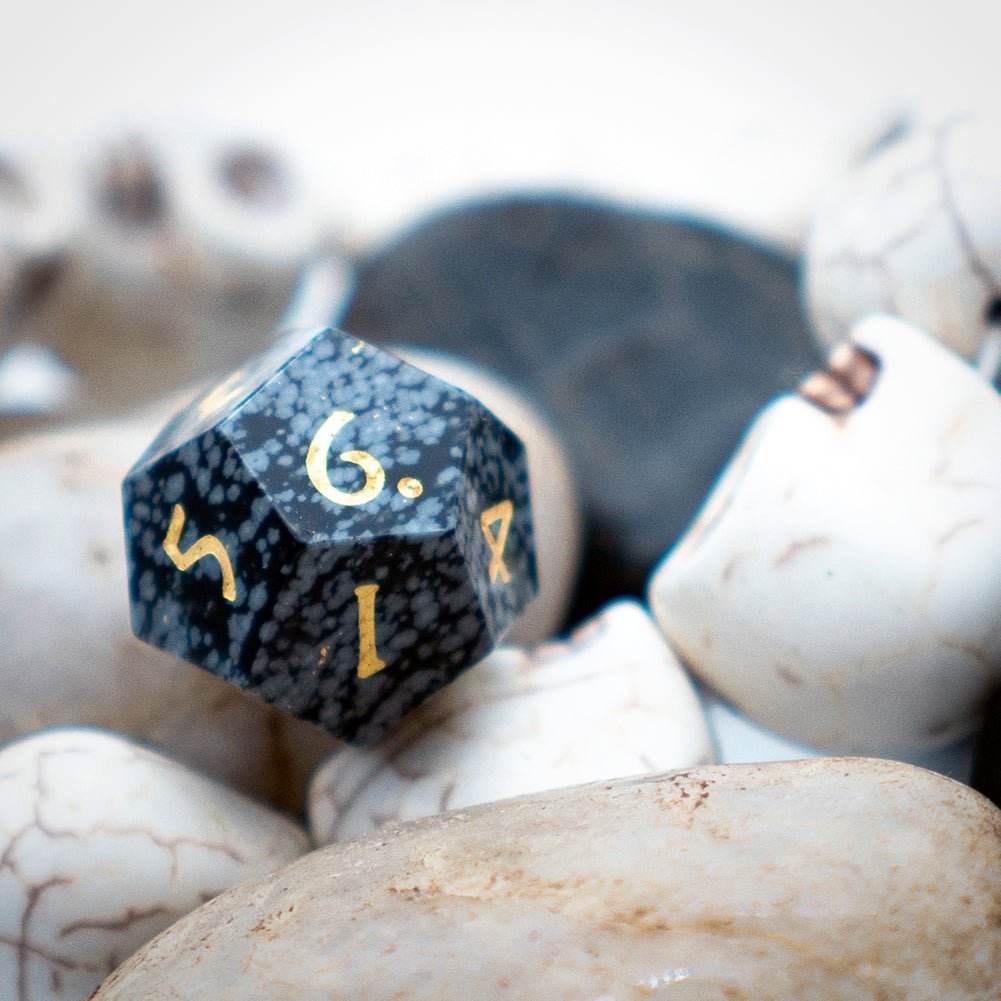 Snowflake Gemstone Dice Set - 