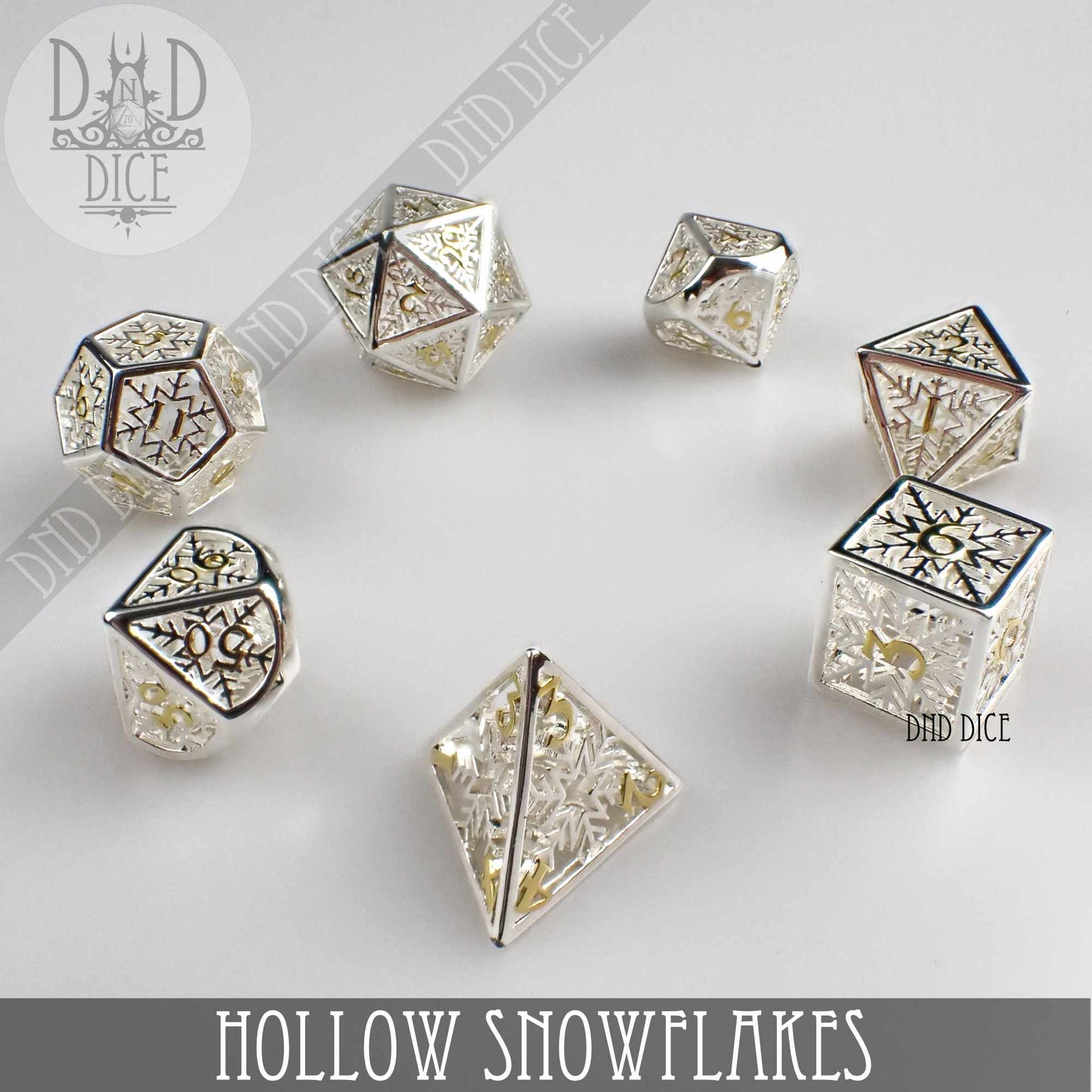 Snowflakes Metal Dice Set (Gift Box)