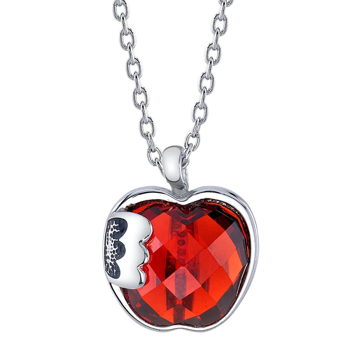 Disney X RockLove SNOW WHITE Crystal Take a Bite Apple Necklace - 