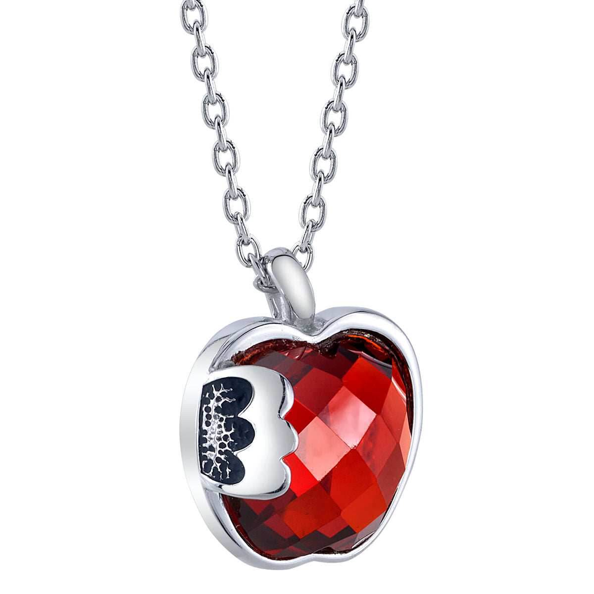 Disney X RockLove SNOW WHITE Crystal Take a Bite Apple Necklace - 