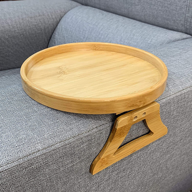 Sofa Dice Tray Table Natural Bamboo