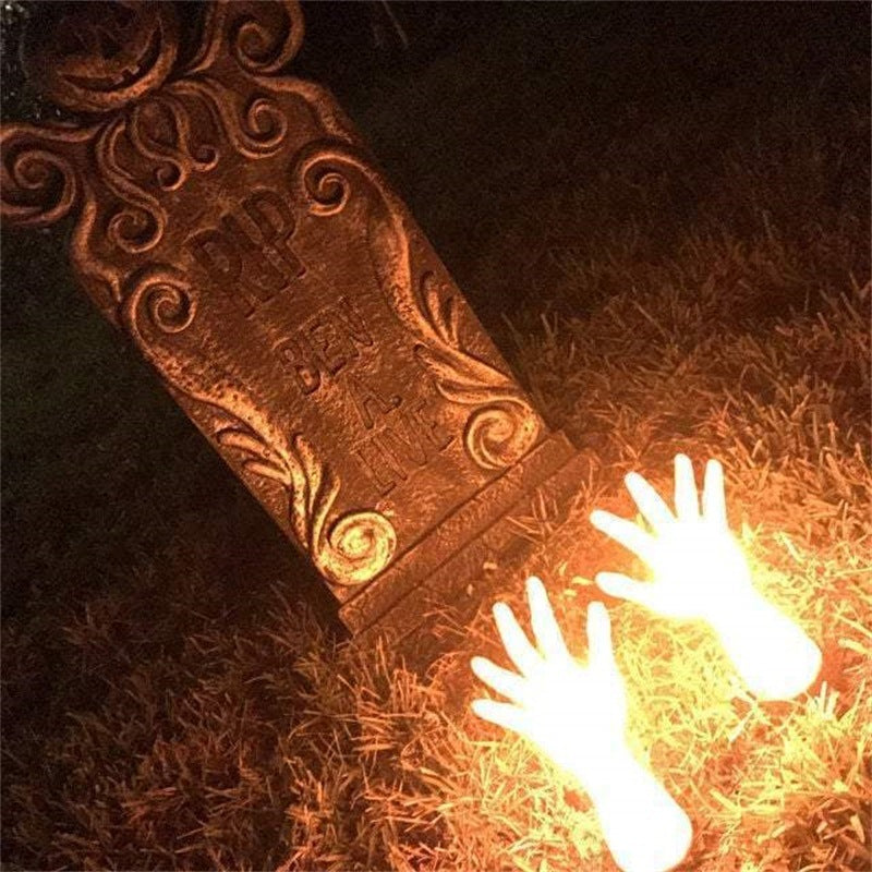 Solar flaming  Hand Claw Resin Ornament Halloween Decoration