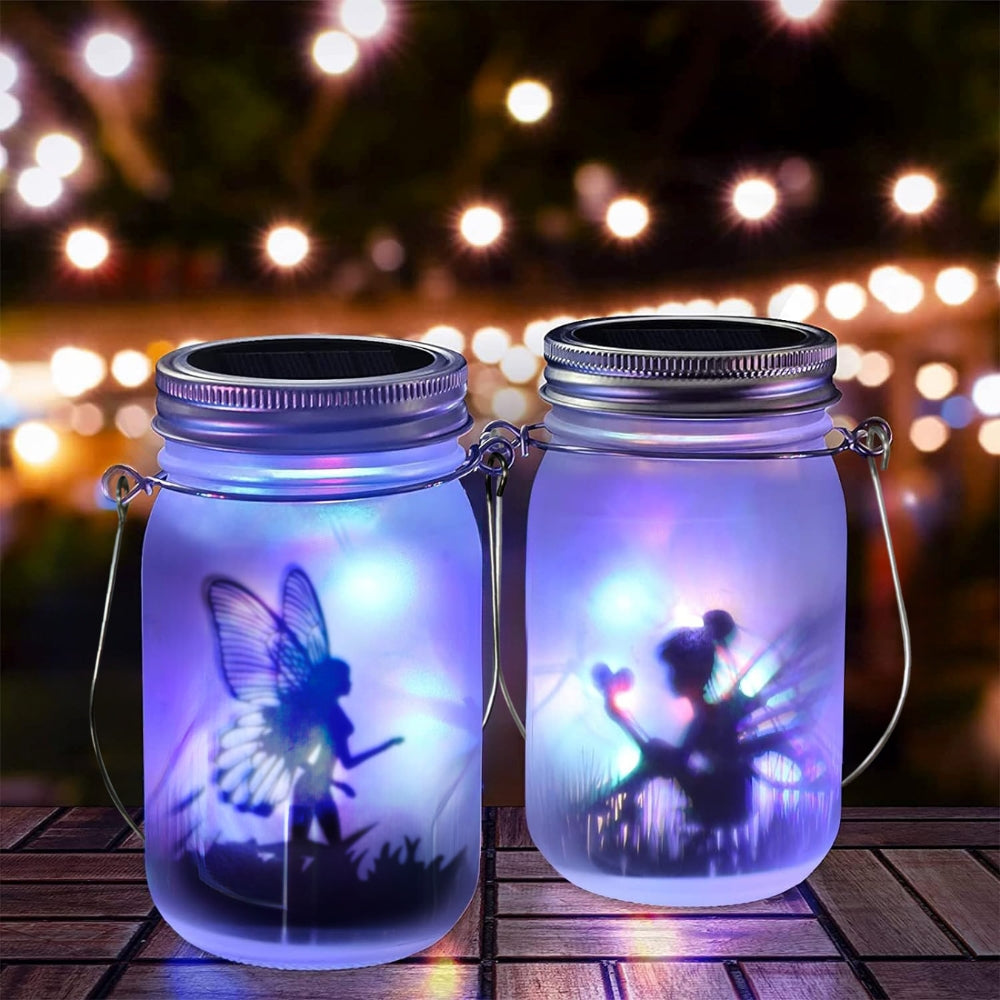 Solar Mason Jar Light Solar Lantern Fairy Lights Hanging Standing Solar Lamp