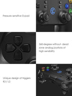 Solid Sustainable Black Bluetooth 2.4GHz Wireless Gamepad Controller Compatible With PC Smartphones Laptop