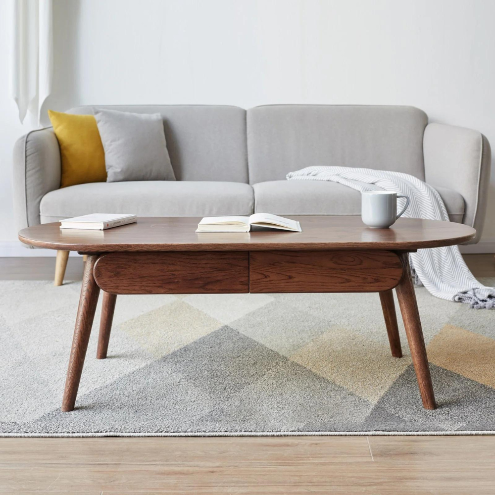 Solid Wood Capsule Centre Table with Drawers