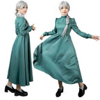 Sophie Cosplay Dress – Howl's Moving Castle Green Outfit with Hat - S / Pannier Only