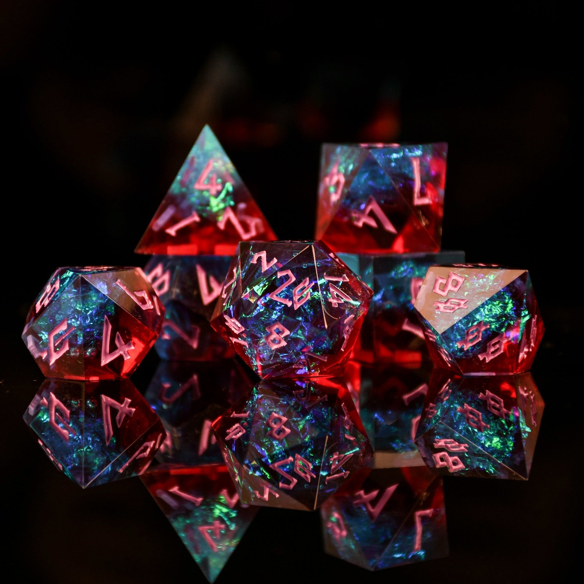 Sorcerous Burst Sharp-Edged Resin Dice Set