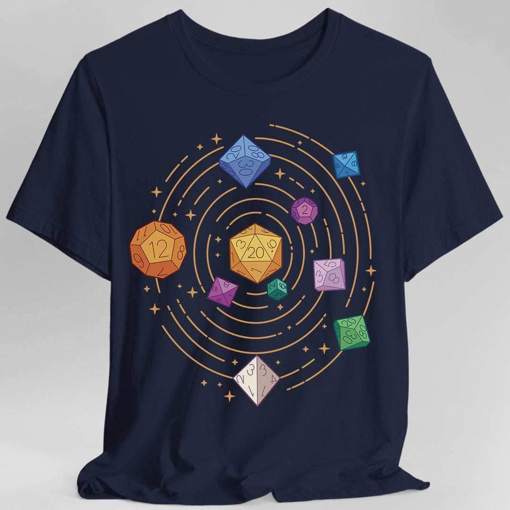 Space Dice Solar System T-shirt - Navy / S
