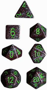 Speckled Polyhedral Earth 7-Die Set - Role-Players
